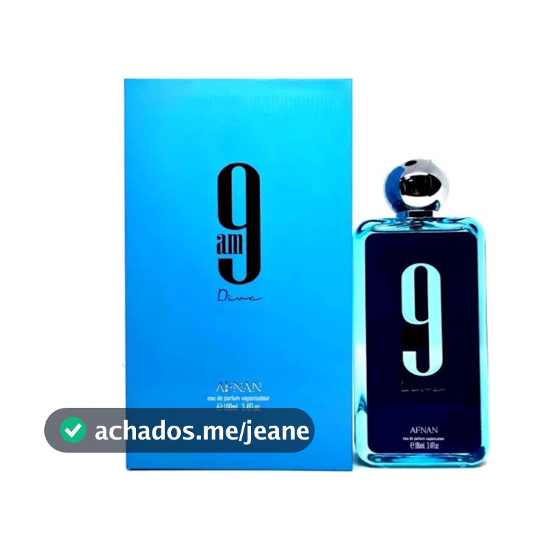 Perfume Árabe 9am Dive Afnan Eau De Perfum 100ml Original Com Selo
