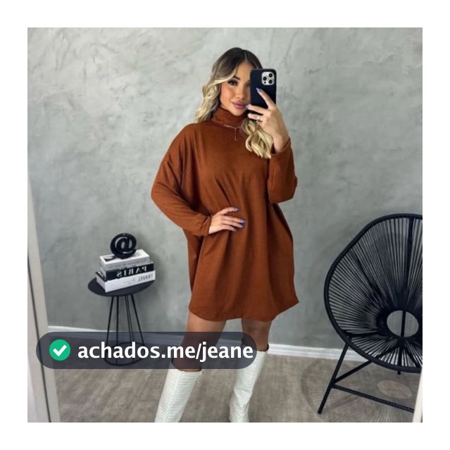 Vestido Feminino Manga Longa Gola Alta Inverno Poncho Maxi Blusa Lanzinha