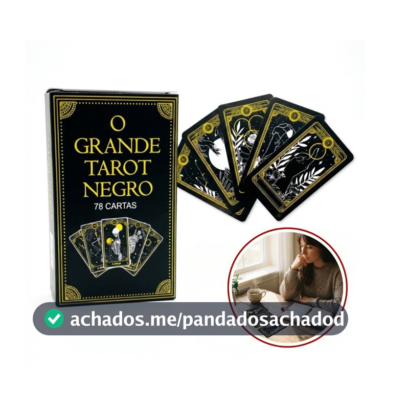 Taro Negro 78 Cartas De Marselha Oráculo Com Manual 78 O grande Tarot Negro