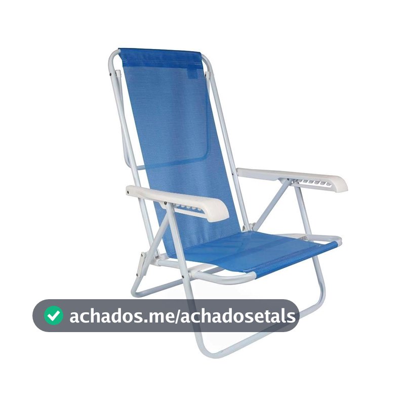 Cadeira De Praia Mor 100% Alumínio Super Resistente Piscina Reclinável 8 Posições Sannet - Mor