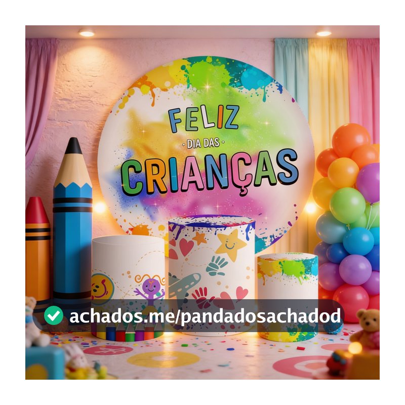 Capas Painel Redondo Cilindros Painel de Mesa Decoração Dia das Crianças