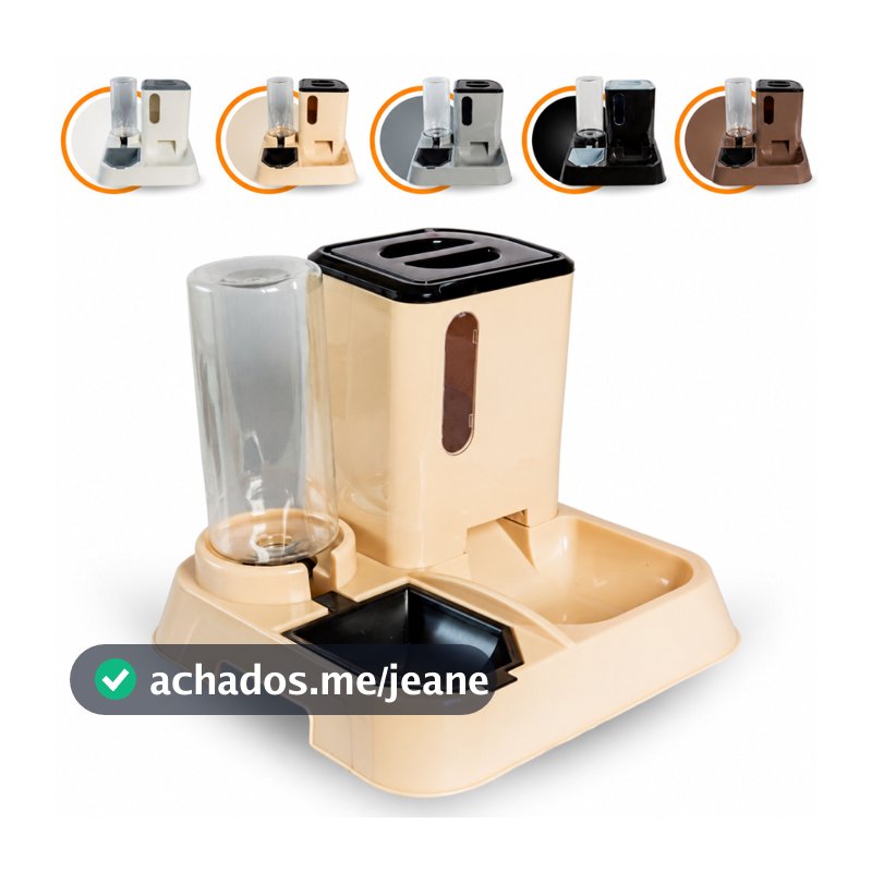 Kit Bebedouro Comedouro Automático Dupla Função Dispenser Cachorro Gato