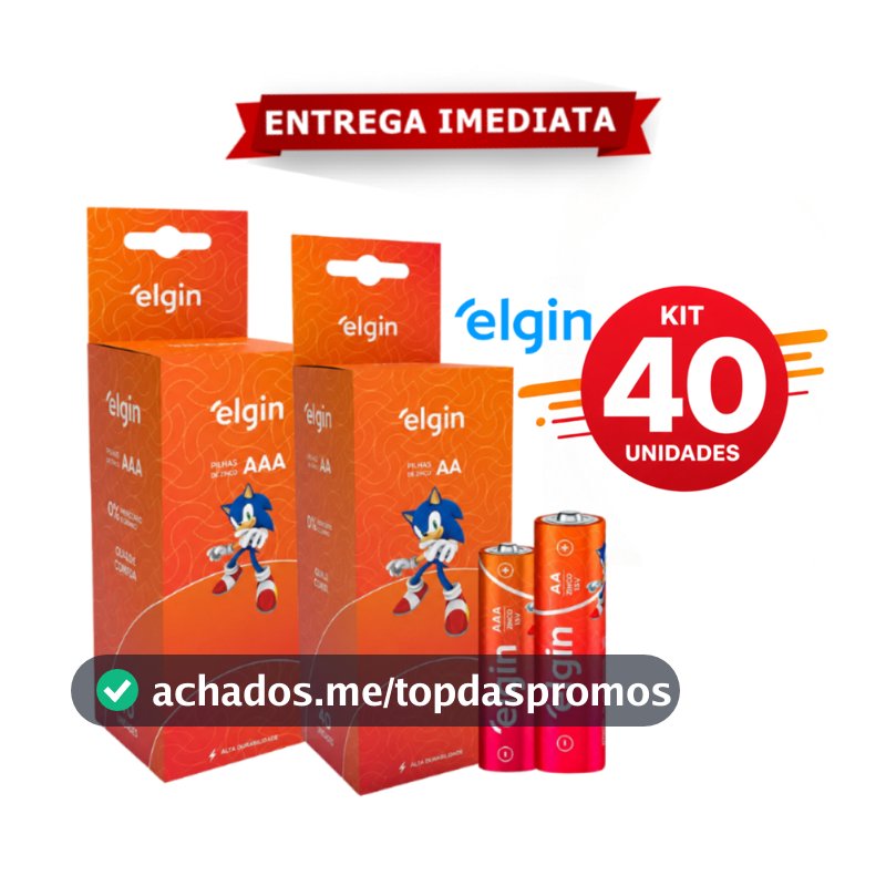Pilha Palito De Zinco Carvão Elgin AAA ou AA 1.5V