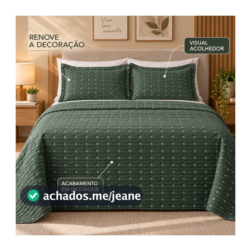 Kit Cobre Leito Queen 3 Peças Bordado Percal 200 Fios Toque Macio - Várias Cores