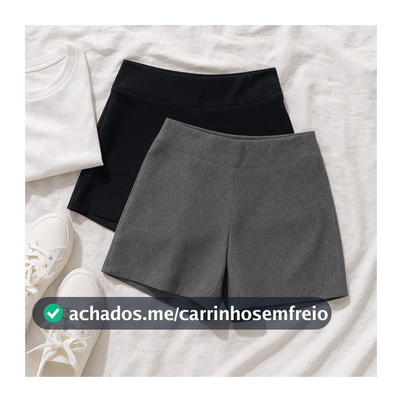 Short legging Suplex lycra Academia Fitness praia verão Short Feminino Curto liso preto