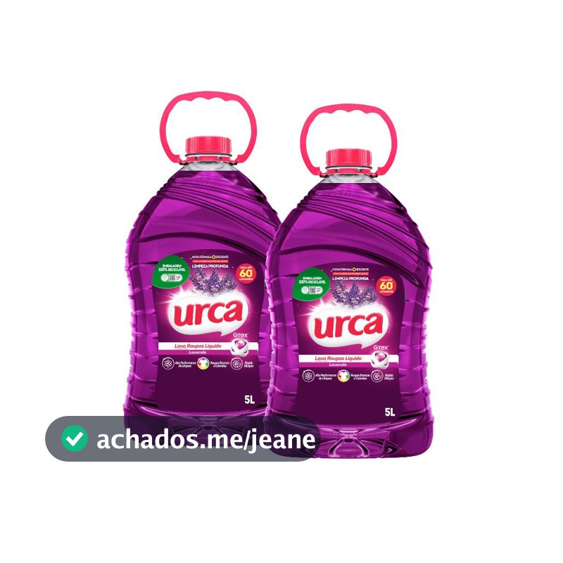 Kit 2 Lava Roupas Liquido Urca Lavanda - 5L