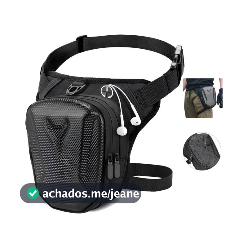 Bolsa De Cintura E Perna Impermeável Bag Motociclista Pochete Multifuncional