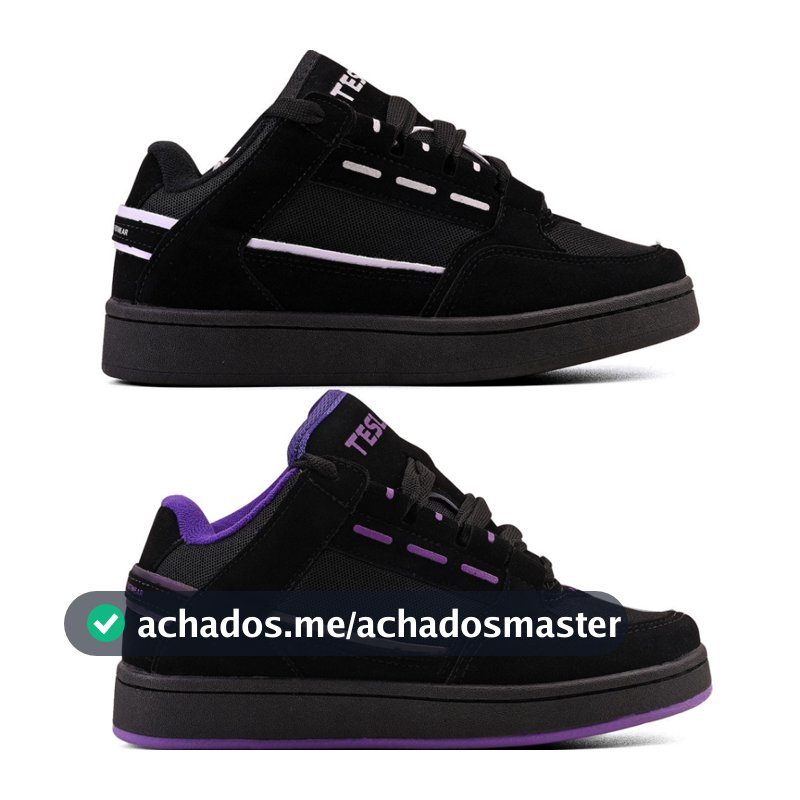kit 2 pares Tenis academia Masculino e Feminino Moda Diferente  skate unisex Preto e Preto Roxo Casual envio full