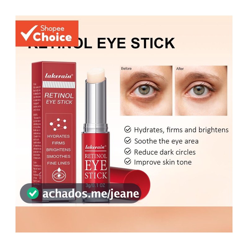 3g De Creme Para Os Olhos Com Retinol : Remove Bolsas , Melhora As Olheiras E Hidrata A Área Dos