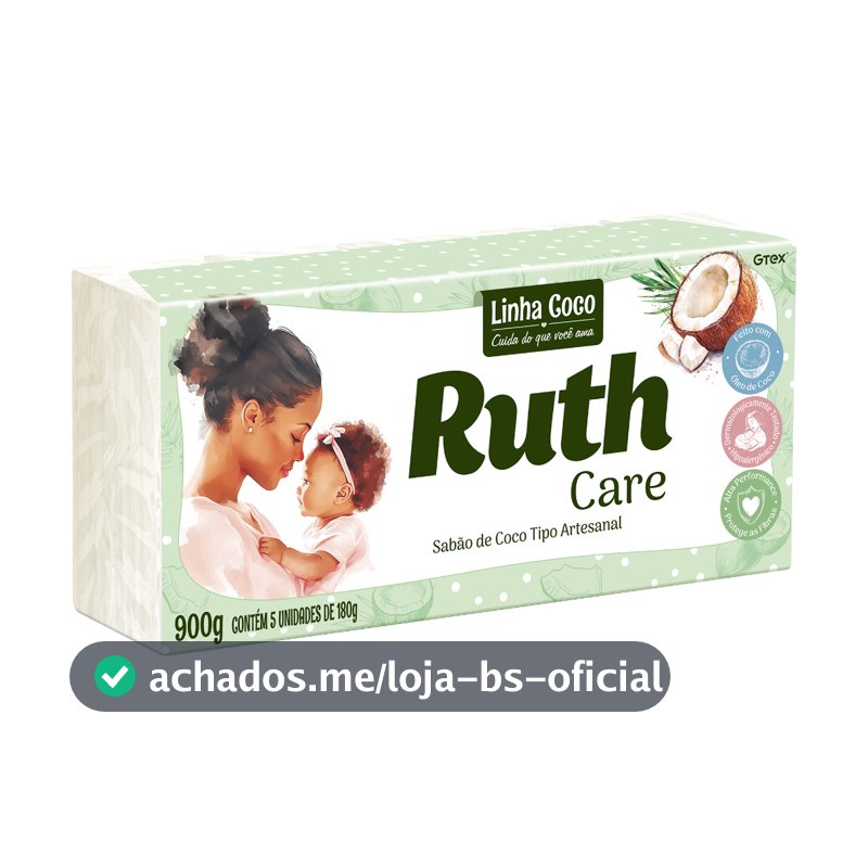 Sabão Pedra Coco Ruth Care 5X180G