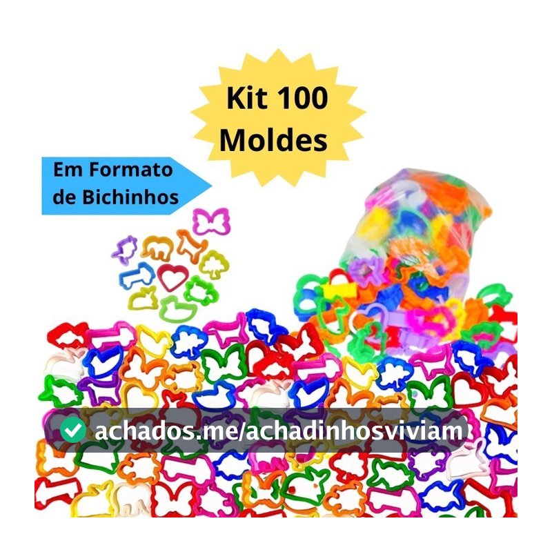 Moldes Forminha para Massinha Cortador de Modelar Kit Festa Lembrancinha Infantil Escolar