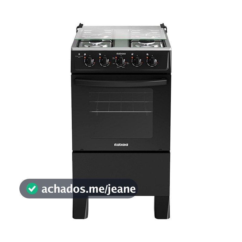 Fogão de Piso Itatiaia 4 Bocas Star Clean New | Acendimento Manual, Preto