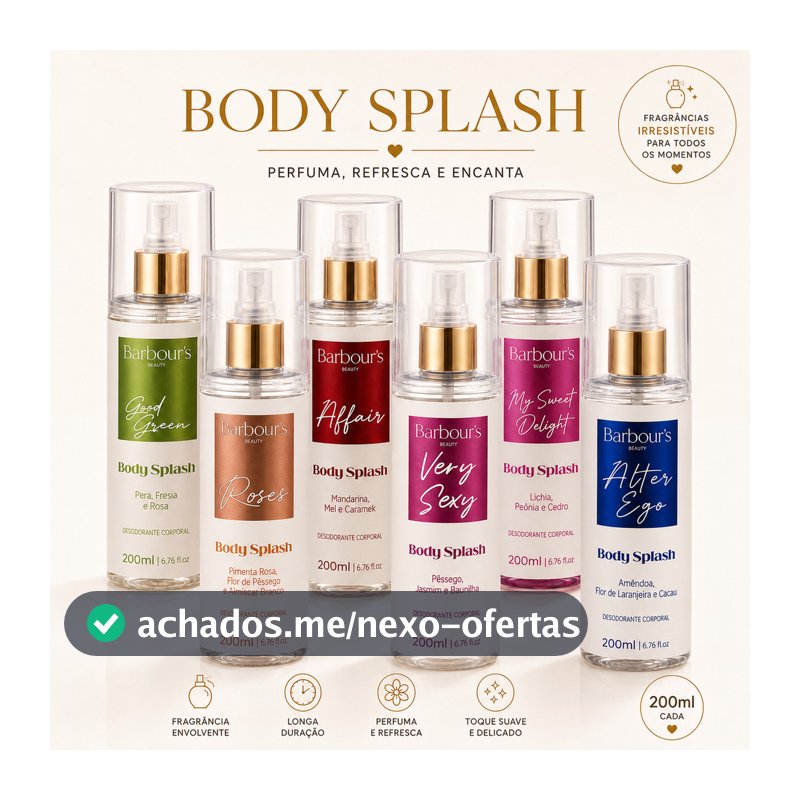 Body Splash Barbour's Beauty 200ml Feminino Perfume Desodorante Colônia Corporal