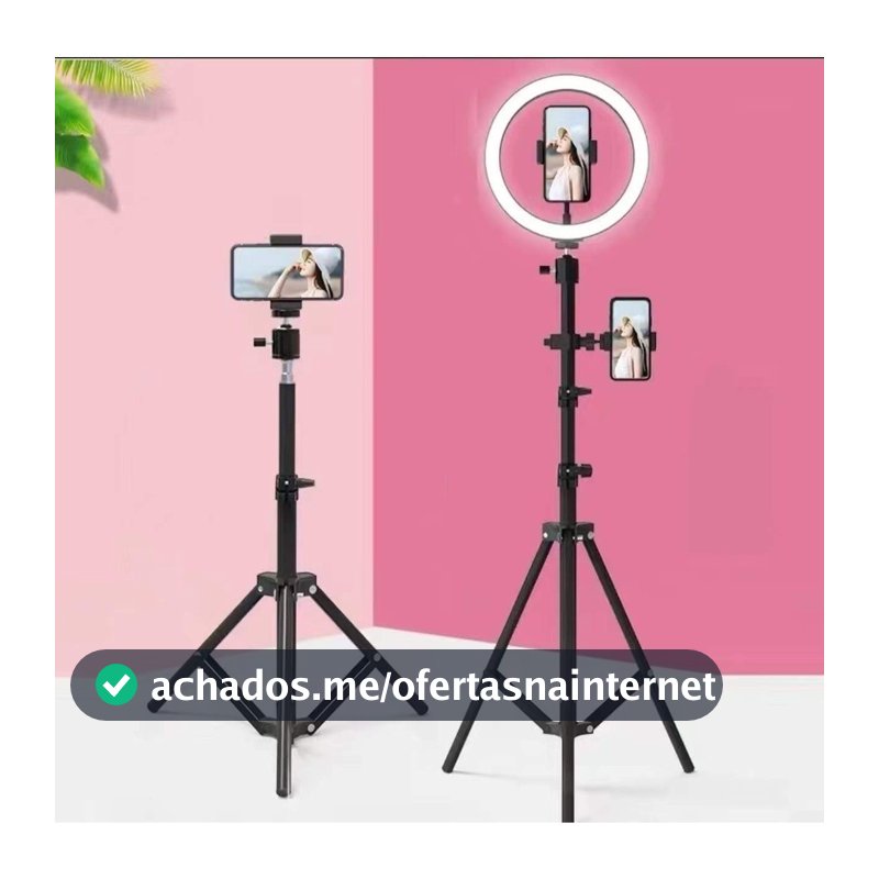 Ring Light Iluminador Anel Luz 30cm 12 Polegadas Tripé 2,1m MarisaStore