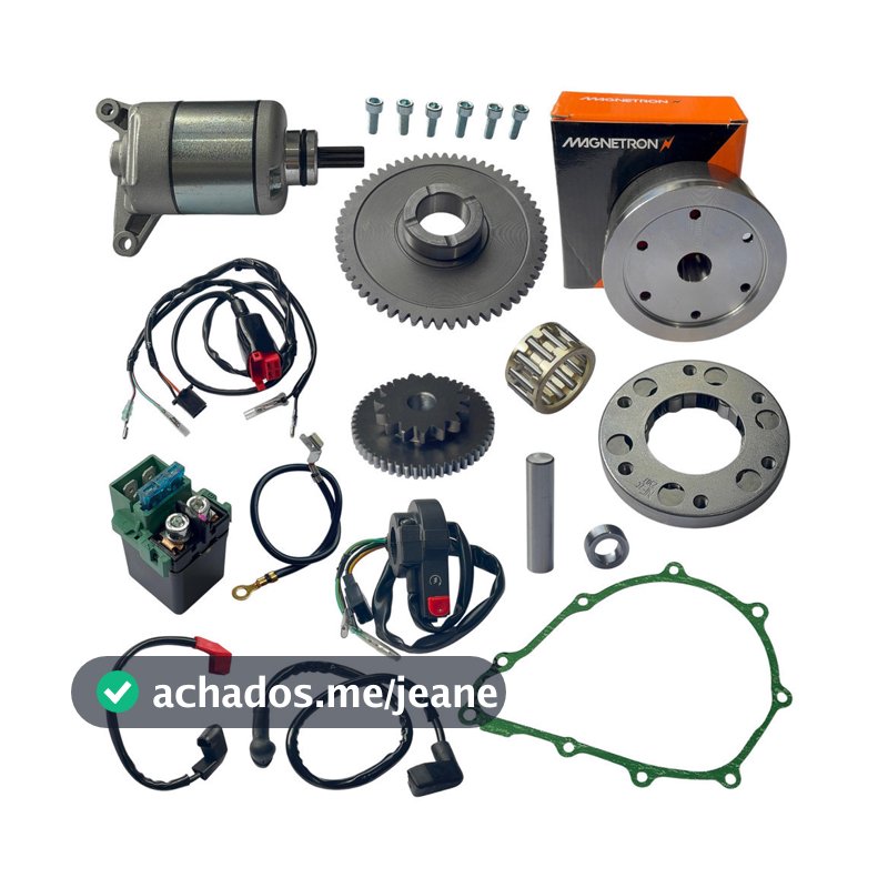 Kit Sistema Partida Eletrica Nxr Bros 150 Ks Injeção Eletronica 2009 2010 2011 2012