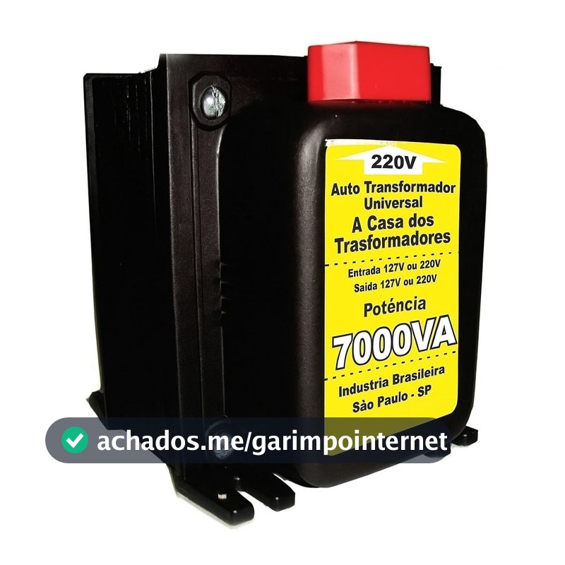 Auto transformador 7000 VA Tomadas - Bivolt 127/220v  E 220/127v Tomadas 20a