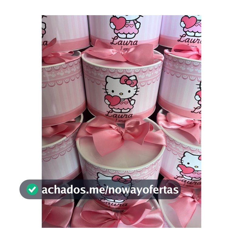 20 lembrancinha Hello Kitty, tubolata hello kitty
