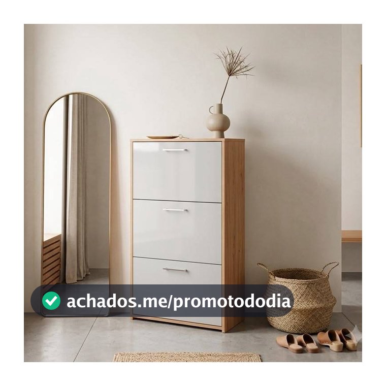 ENVIO FULL - Sapateira Retrátil Inclinável c/3 Portas Basculantes Organizador Multiuso