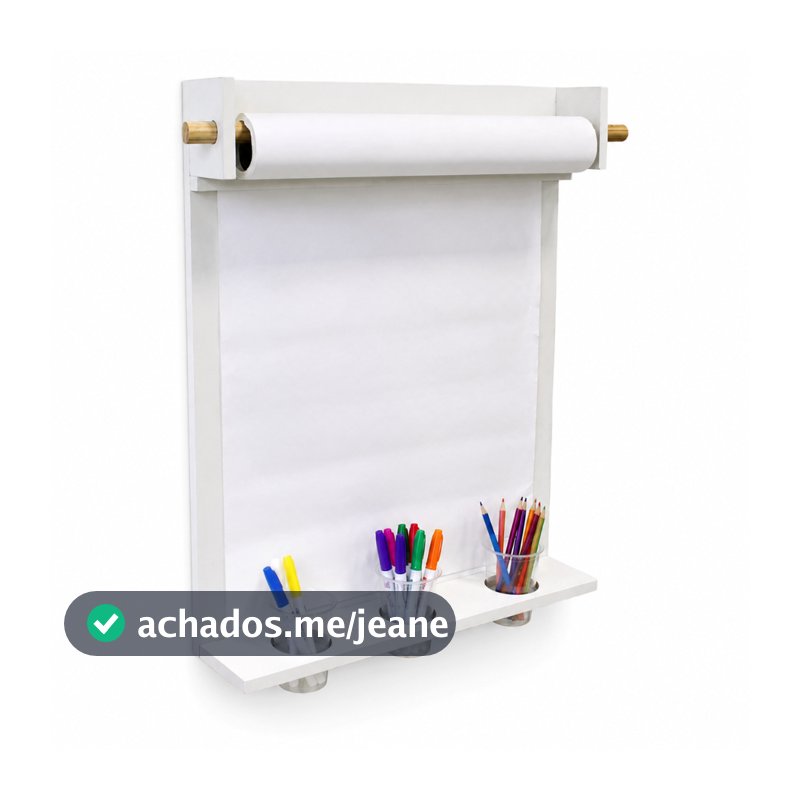 Painel Lousa Criativa Branca Infantil Educativa para Pintura e Desenho Montessori / Bobina de Papel