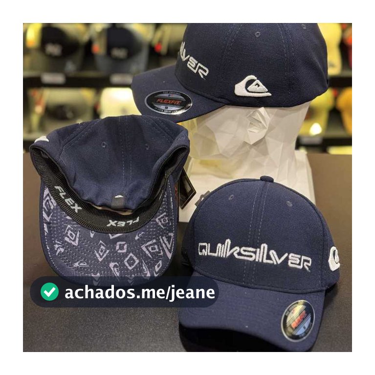Boné Quiksilver Flex Fit Aba Curva M Adulto Fechado Importado