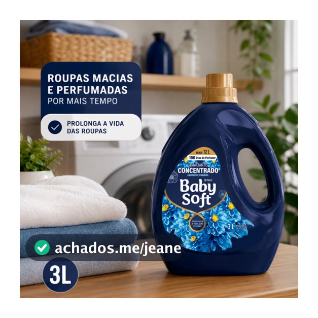 Amaciante Concentrado Baby Soft Carinho e Cuidado - 3L
