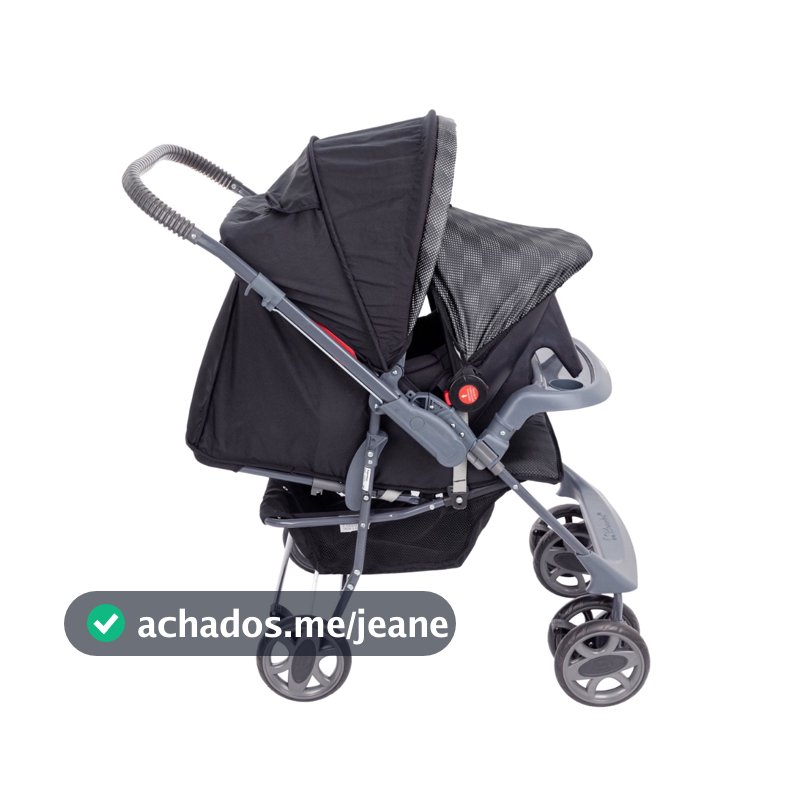 Carrinho de bebê Topázio Travel System reclinável e dobravel até 15kg  acompanha bebê conforto