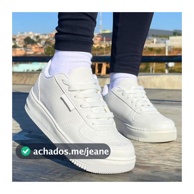 Tênis Casual Branco Feminino Masculino Conforto Premium Academia Original