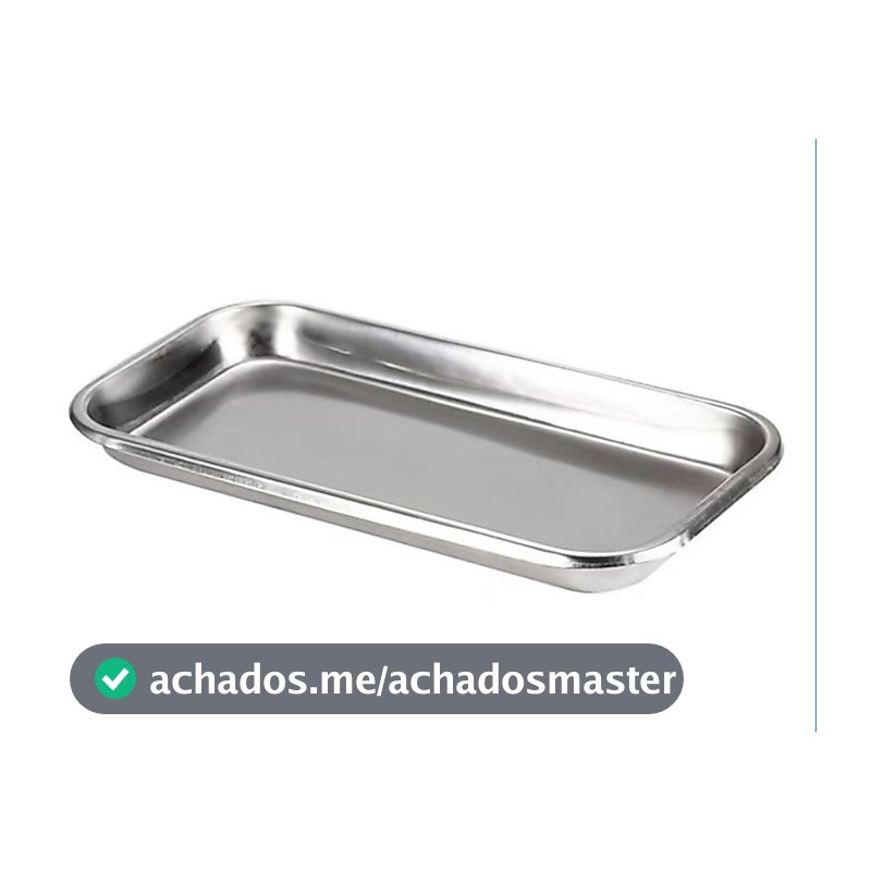 Bandeja Inox Médico Veterinário Dentista Estufa Autoclave Esterilizável 22.5x12x2cm