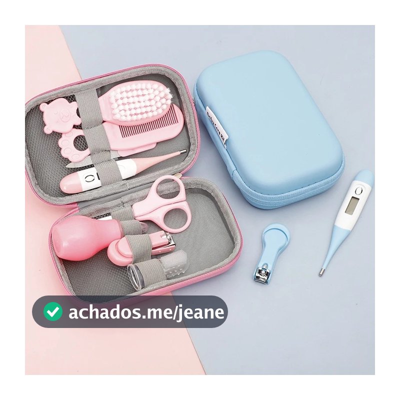 Kit 8 Conjunto De Ferramentas De Cuidados Com A Saúde Infantil Kits Bebês Recém-Nascidos Para Tesoura Clipper Portátil