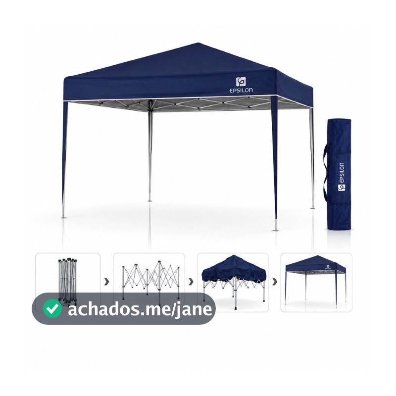 Tenda Personalizada Gazebo 3x3 Tenda Articulada Sanfonada Resistente  Barraca Praia Impermeável Eps-2543 Epsilon