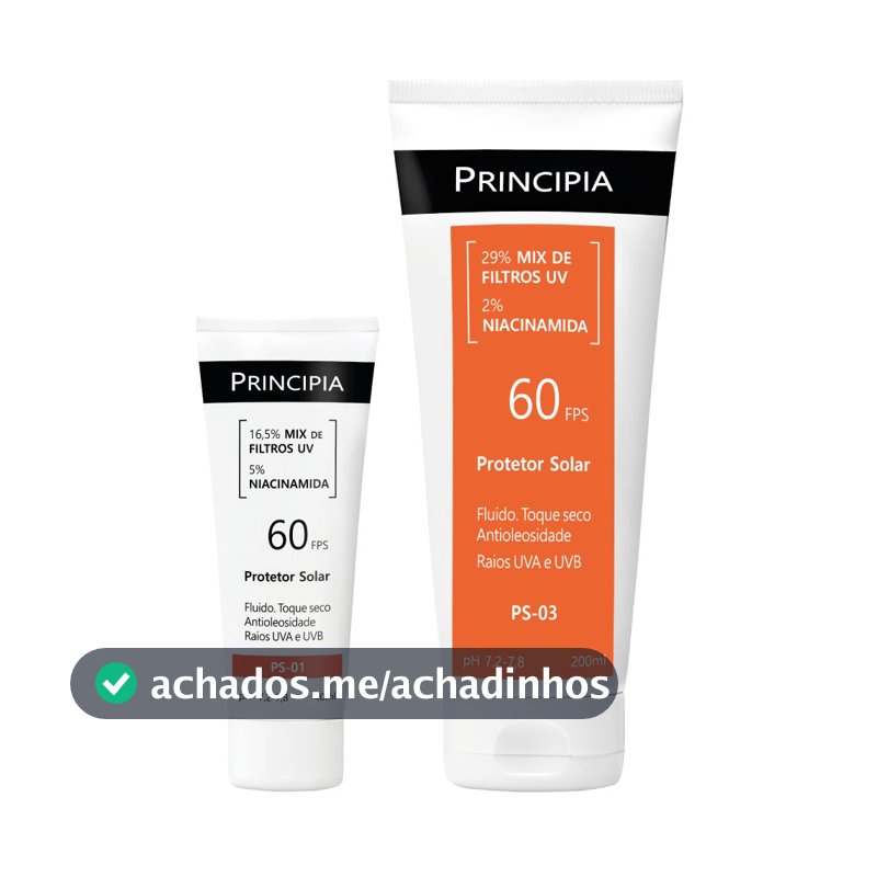 Principia kit Protetor solar facial PS-01 + Protetor solar corporal  PS-03