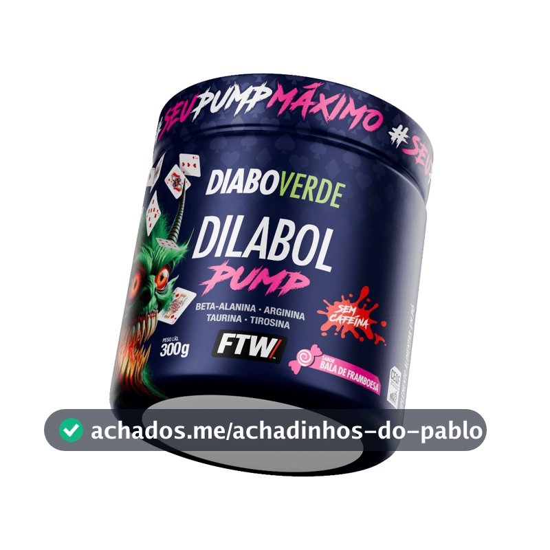 Pré Treino Dilabol Pump Pote 300g Pré Treino Sem Cafeína - FTW
