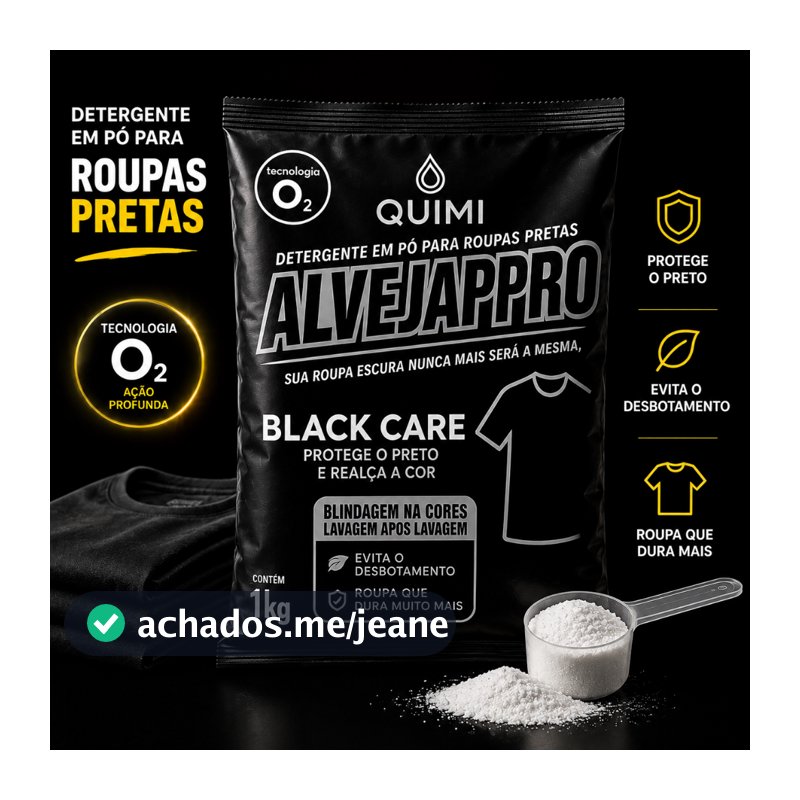 Percarbonato de Sódio Roupa Preta Protege o Preto e Realça a Cor | removedor de mancha até 2kg