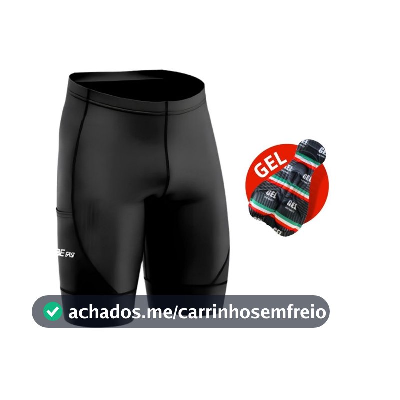 Bermuda Ciclismo Masculina Forro Gel Densidade 100 Pedal Bike Acolchoado