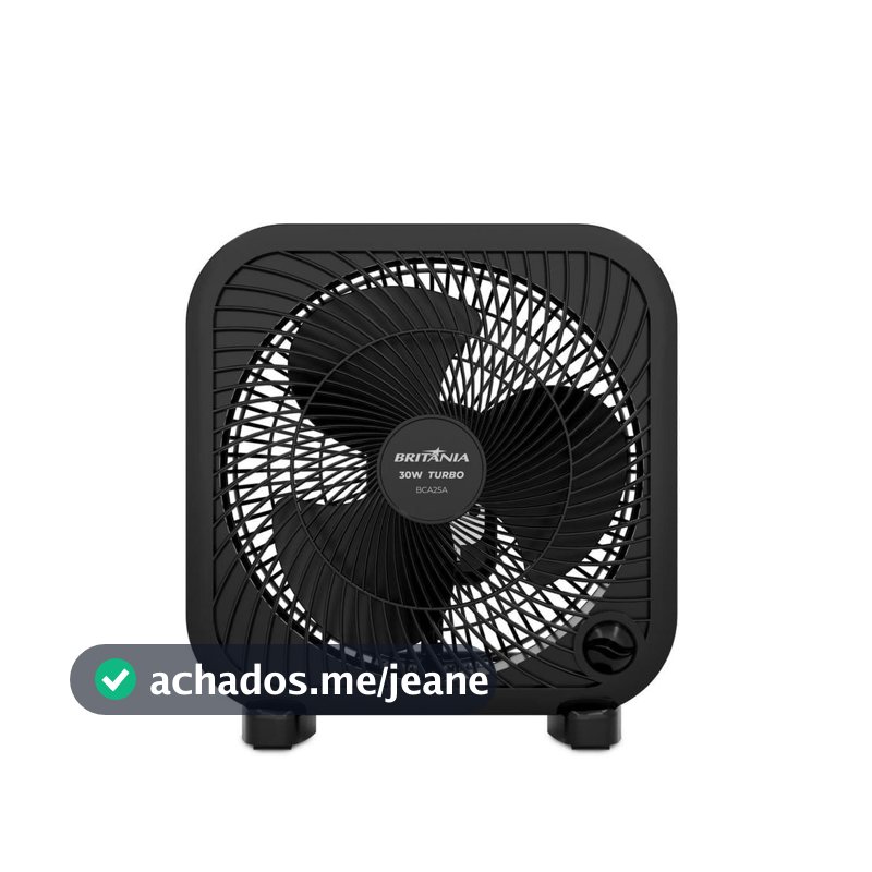 Ventilador Circulador Britânia 30W 3 Velocidades BCA25A