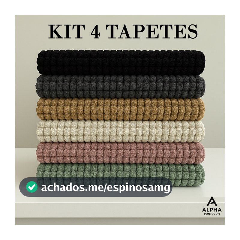 Tapete Bolinha KIT 4 Unidades Microfibra Banheiro Popcorn 38x58 Antiderrapante Macio Alta Absorção