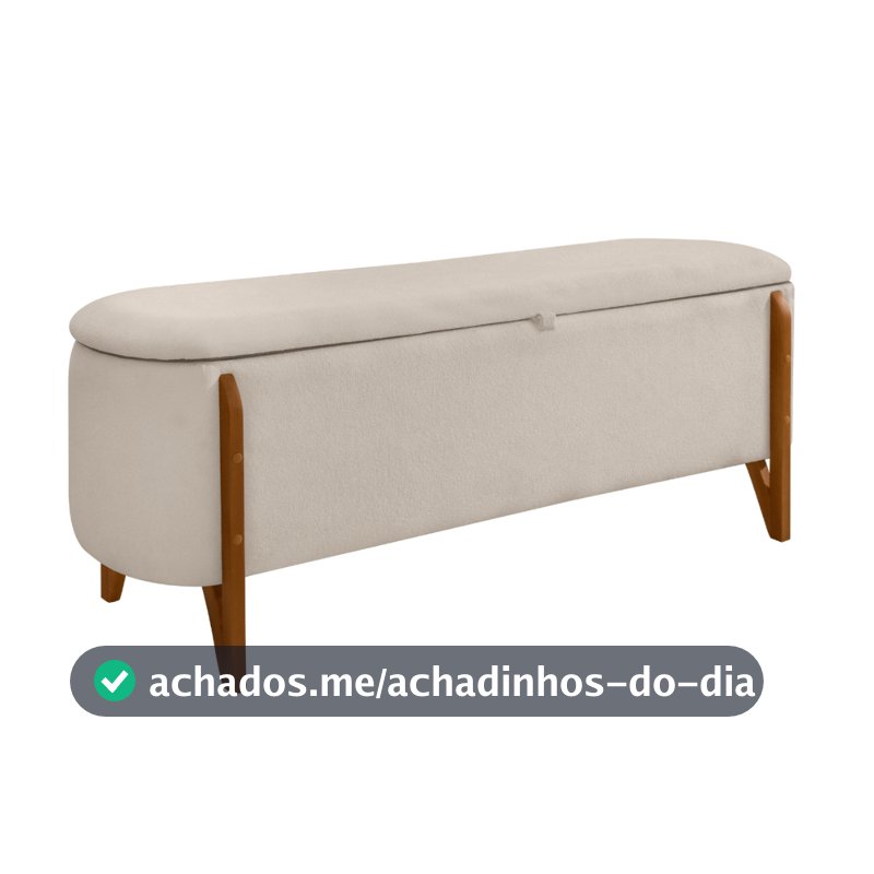 Recamier Boucle Calçadeira Sapateira Escritório Quarto Armazenamento Bau Estofado Minimalista Modern