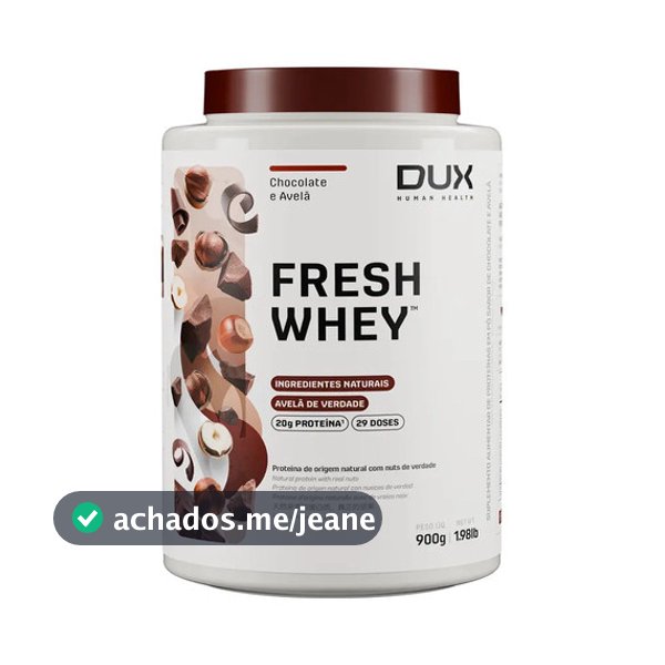 Fresh Whey Chocolate E Avelã Sabor Chocolate Belga E Avelã - Dux Human Health - Pote 900g