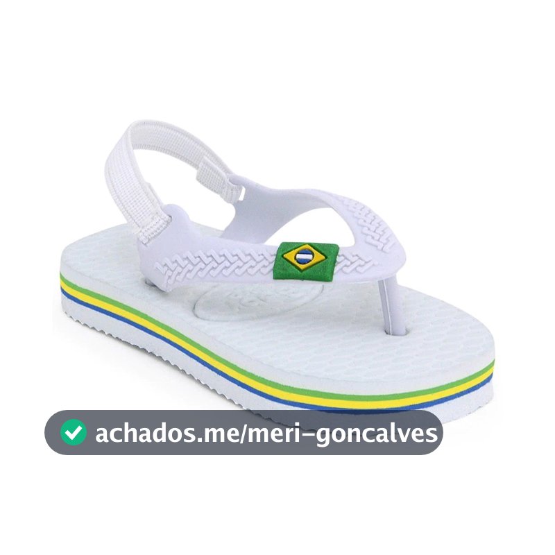 Chinelo De Dedo Bebê Sandália Infantil Elastico Super Macia Leve Confortável Detalhe Bandeira Brasil