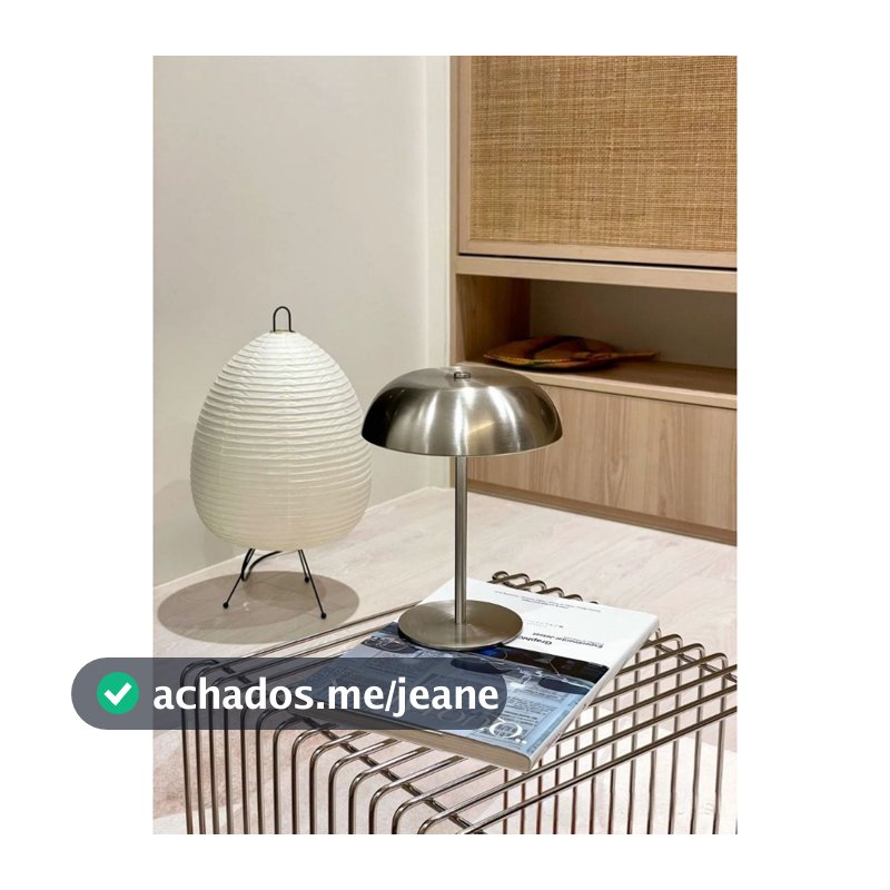 Luminária Minimalista Monocromática Mesa – Abajur Metálico Prata ou Dourado para Decoração Moderna