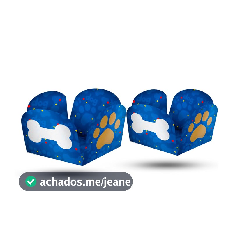 100 Forminhas para doces Decoração patrulha Pets Azul