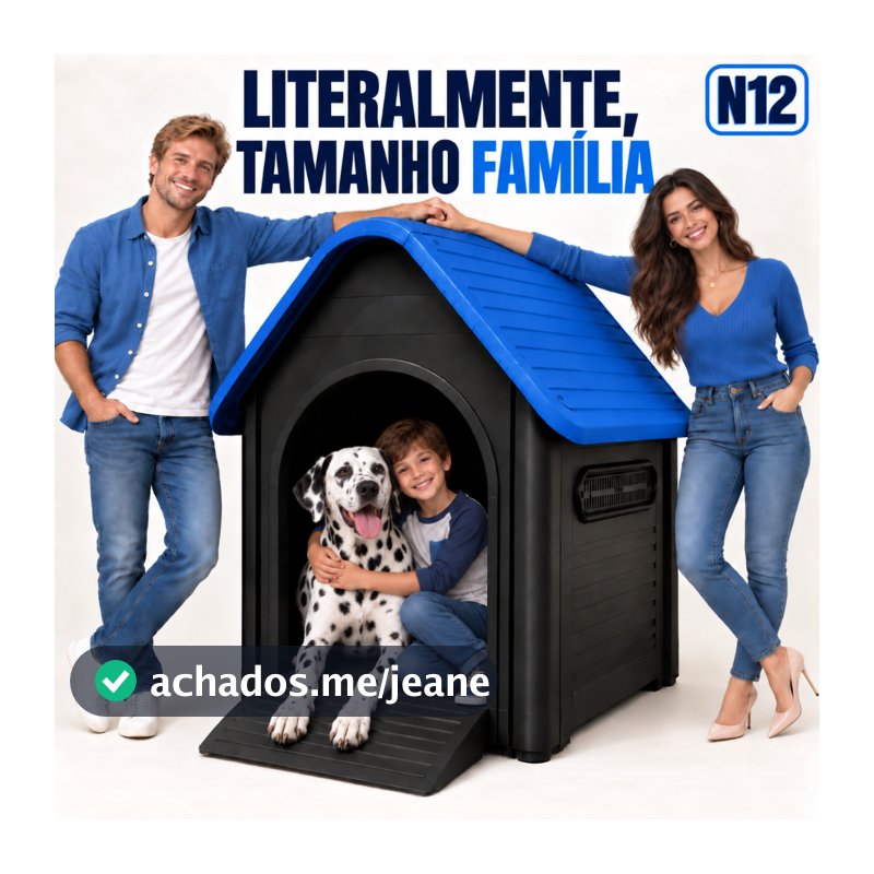 Casa Casinha Plástica Para Cachorro N4 N8 N12 Porte Médio e Grande Extra Grande Big Reforçada Dog Home