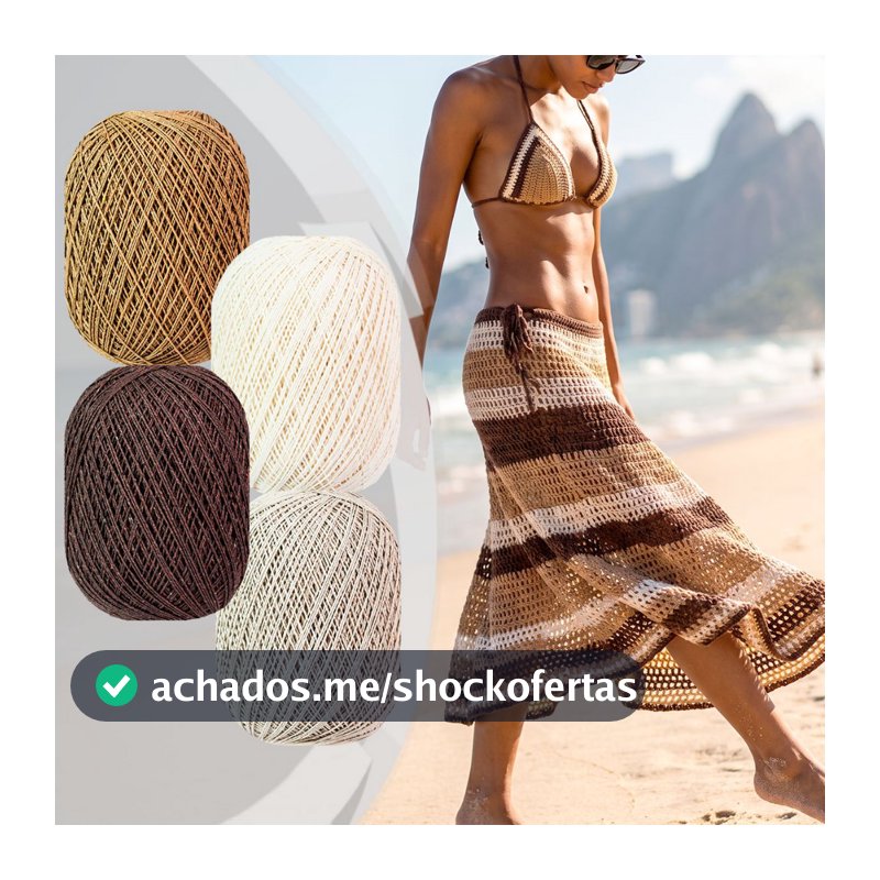 Kit 4 Barbantes Malu Fio 8/4 Paleta Marrom Tex 295 500m Tons Terrosos Para Artesanato Crochê Tricô