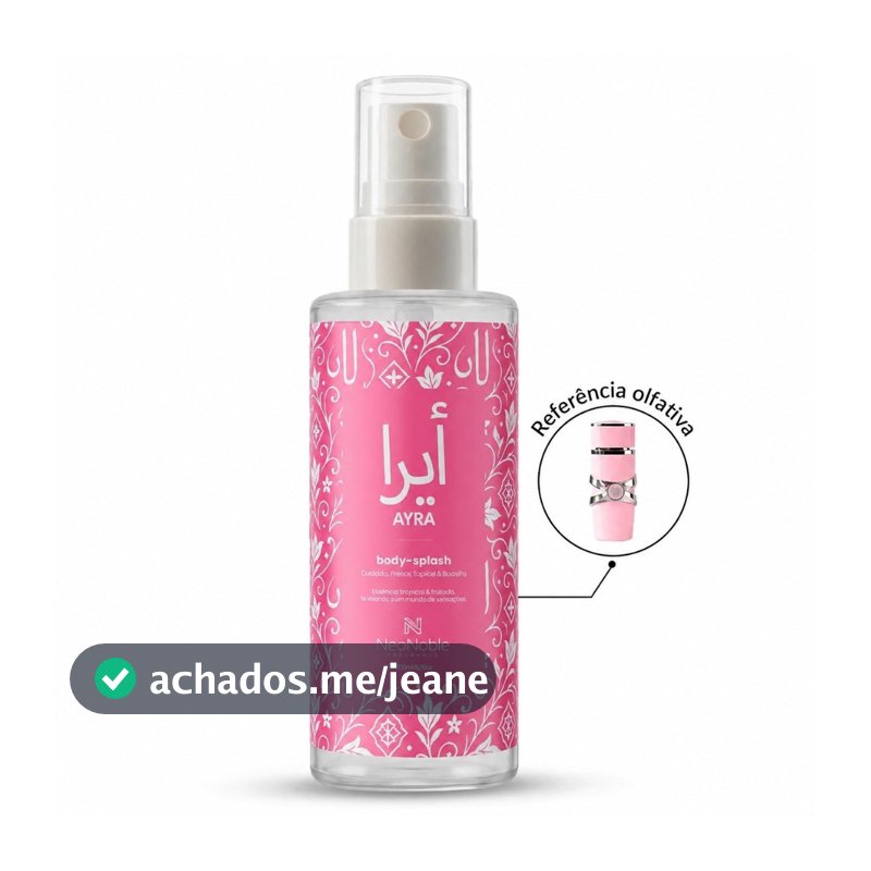 Body Splash Ayra Feminino 200ml Perfume Leve Refrescante