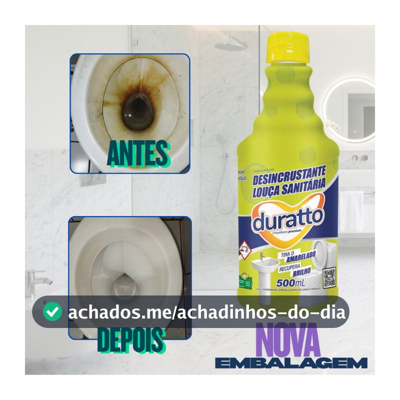DURATTO DESINCRUSTANTE P/ LOUCA SANITARIA 500ML LIMPADOR