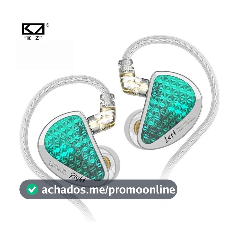 KZ AS16 PRO 8BA Fone De Ouvido Intra-Auricular 8 Balanceada Armature Headset High Sound Quality Monitor HiFi AS10 ZS10PRO ZSX
