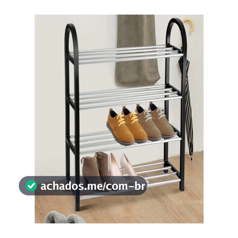 Sapateira 4 Andares 8 Pares de calçados Multiuso Para Casa Organizador