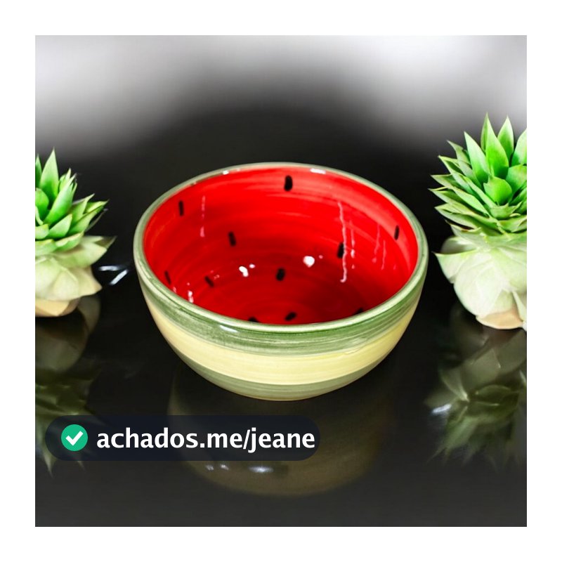 Bowl de Melancia 600ml Para Cozinha Feito de Cerâmica