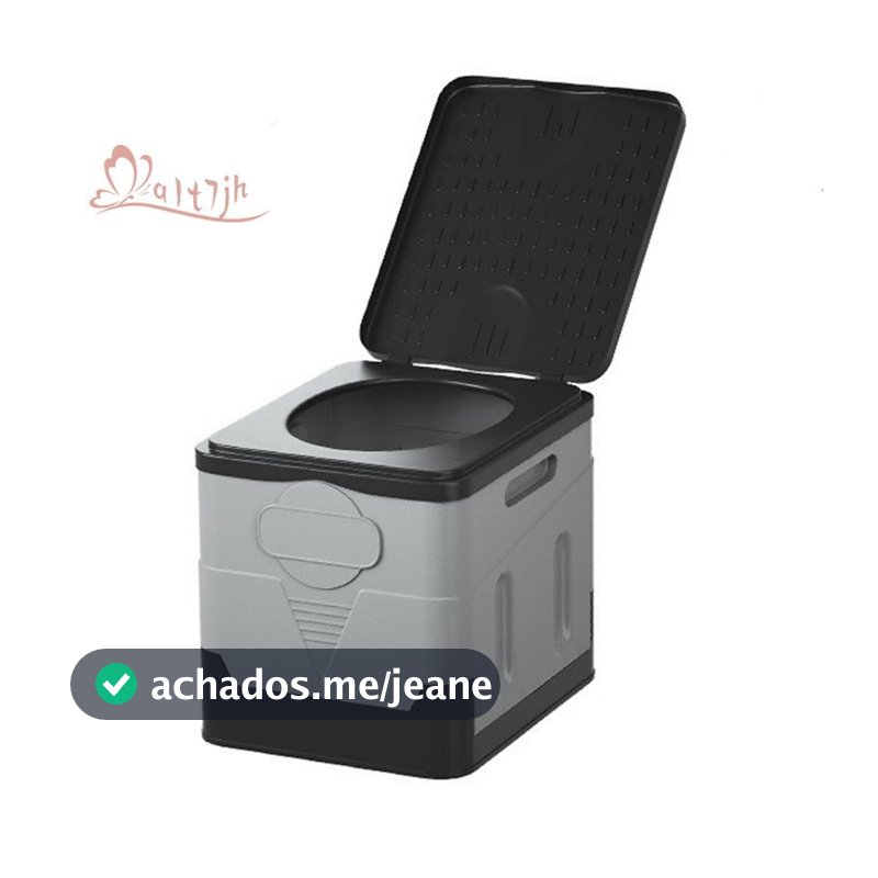 Vaso Sanitário Portátil Para Acampamento Ao Ar Livre Viagem Dobrável E Móvel Adequado , Caminhada , Turismo Cinza