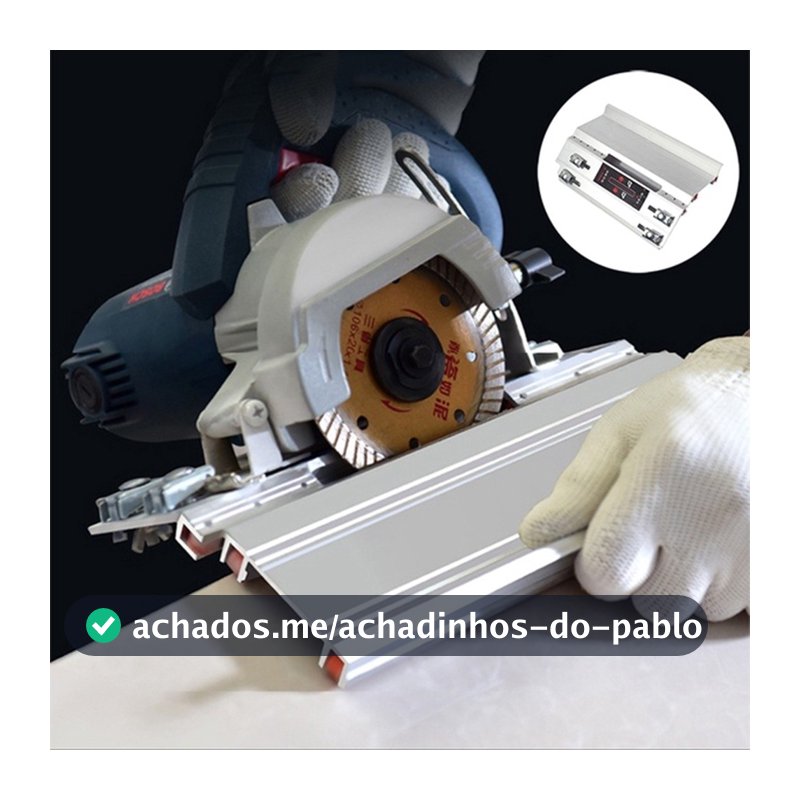 Guia Para Corte Em 45 Graus Meia Esquadria Chanfro Serra Mármore Circular Base Suporte Trilho Gabarito Porcelanato Pisos